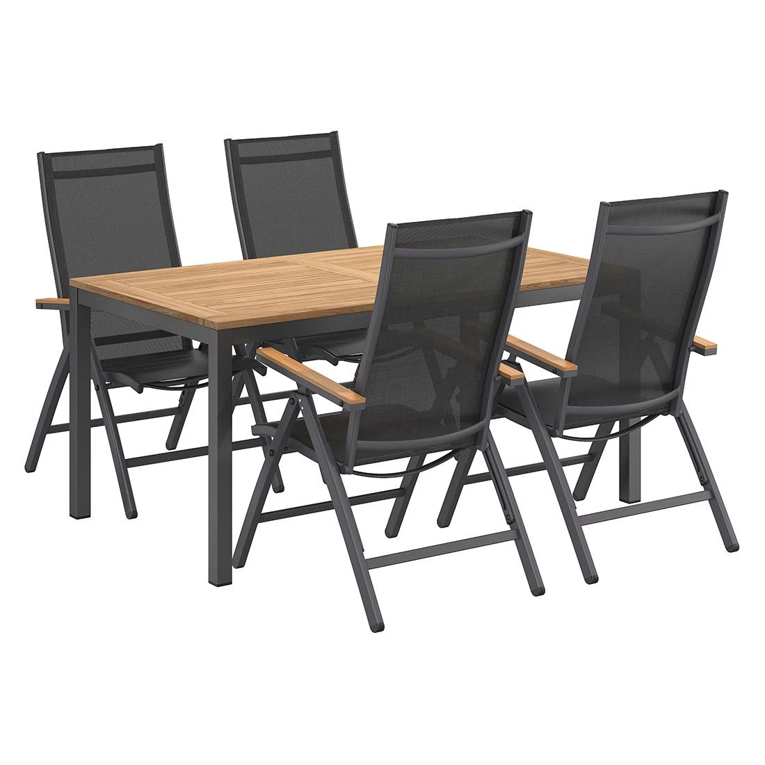 OUTLIV. Kobe Gartenmöbelset 5-tlg. Tisch 160x90cm Anthrazit OUTLIV. Kobe Gartenmöbelset 5-tlg. Tisch 160x90cm Anthrazit -Outliv kobe gartenmoebelset 5 tlg mit gartentisch 160x90cm 1388709 2