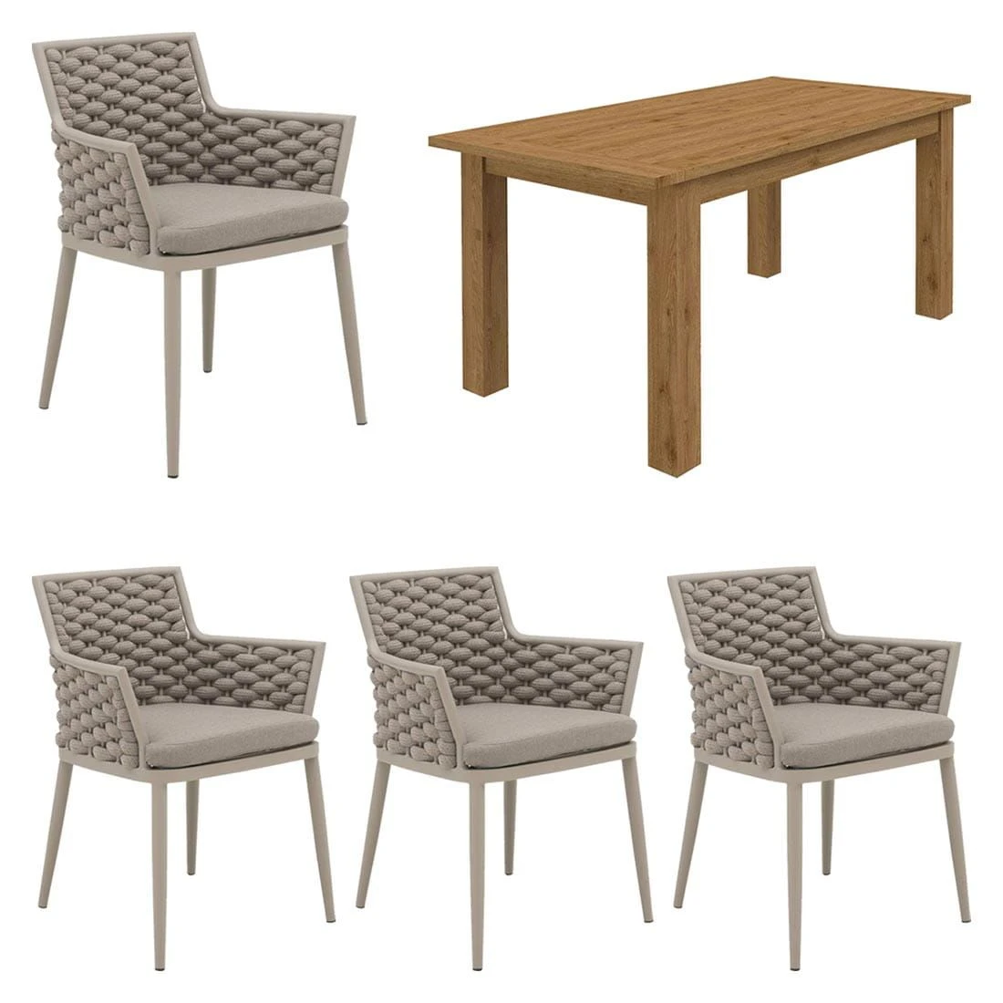 OUTLIV. Leon Gartenmöbelset 5-tlg. Tisch 180x90cm Grau/Beige OUTLIV. Leon Gartenmöbelset 5-tlg. Tisch 180x90cm Grau/Beige -Outliv leon gartenmoebelset 5 tlg mit gartentisch 180x90cm 1391778 1