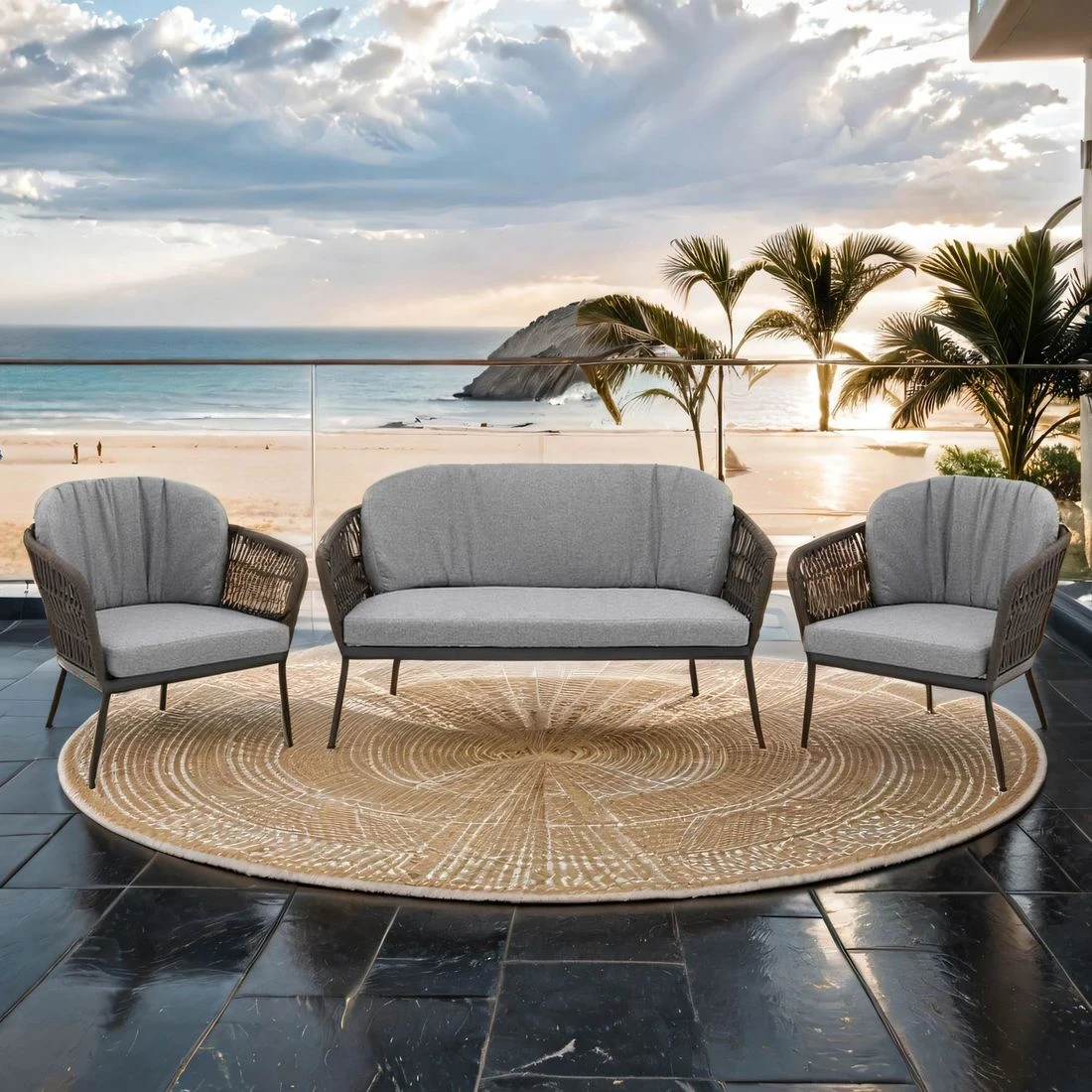 OUTLIV. Advokat Loungeset 3-tlg. Aluminium/Rope Anthrazit/Taupe OUTLIV. Advokat Loungeset 3-tlg. Aluminium/Rope Anthrazit/Taupe -Outliv outliv advokat loungeset 3 tlg aluminium rope 1444897 1