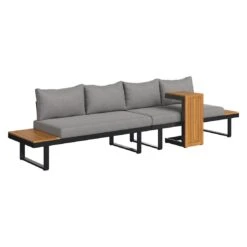 OUTLIV. Alpha Ecklounge 3-tlg. Aluminium/Kunstfaser Anthrazit/Dunkelgrau -Outliv outliv alpha loungeset 3ttlg aluminium olefin anthrazit dunkelgrau 1239384 4