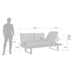 OUTLIV. Atlanta Gartensofa Aluminium/Olefin Anthrazit 14 OUTLIV. Atlanta Gartensofa Aluminium/Olefin Anthrazit -Outliv outliv atlanta diningbank aluminium olefin 1342476 14