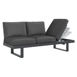 OUTLIV. Atlanta Gartensofa Aluminium/Olefin Anthrazit 3 OUTLIV. Atlanta Gartensofa Aluminium/Olefin Anthrazit -Outliv outliv atlanta diningbank aluminium olefin 1342476 3