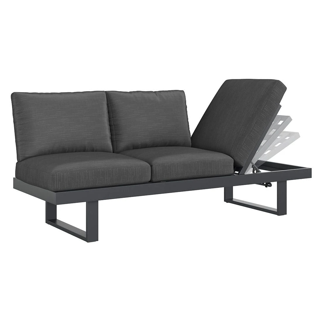 OUTLIV. Atlanta Gartensofa Aluminium/Olefin Anthrazit OUTLIV. Atlanta Gartensofa Aluminium/Olefin Anthrazit -Outliv outliv atlanta diningbank aluminium olefin 1342476 3