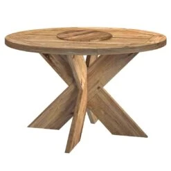 OUTLIV. Atlanta Gartentisch Ø130cm Inkl. Drehteller Teak Recycelt