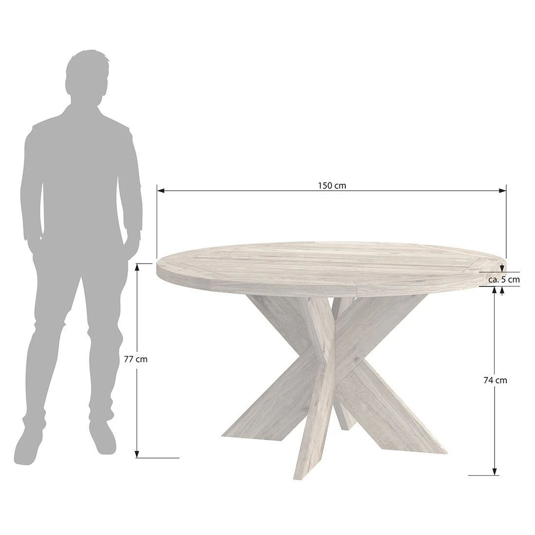 OUTLIV. Atlanta Gartentisch Ø150cm inkl. Drehteller Teak Recycelt OUTLIV. Atlanta Gartentisch Ø150cm Inkl. Drehteller Teak Recycelt -Outliv outliv atlanta gartentisch durchm150cm inkl drehteller 1481032 6