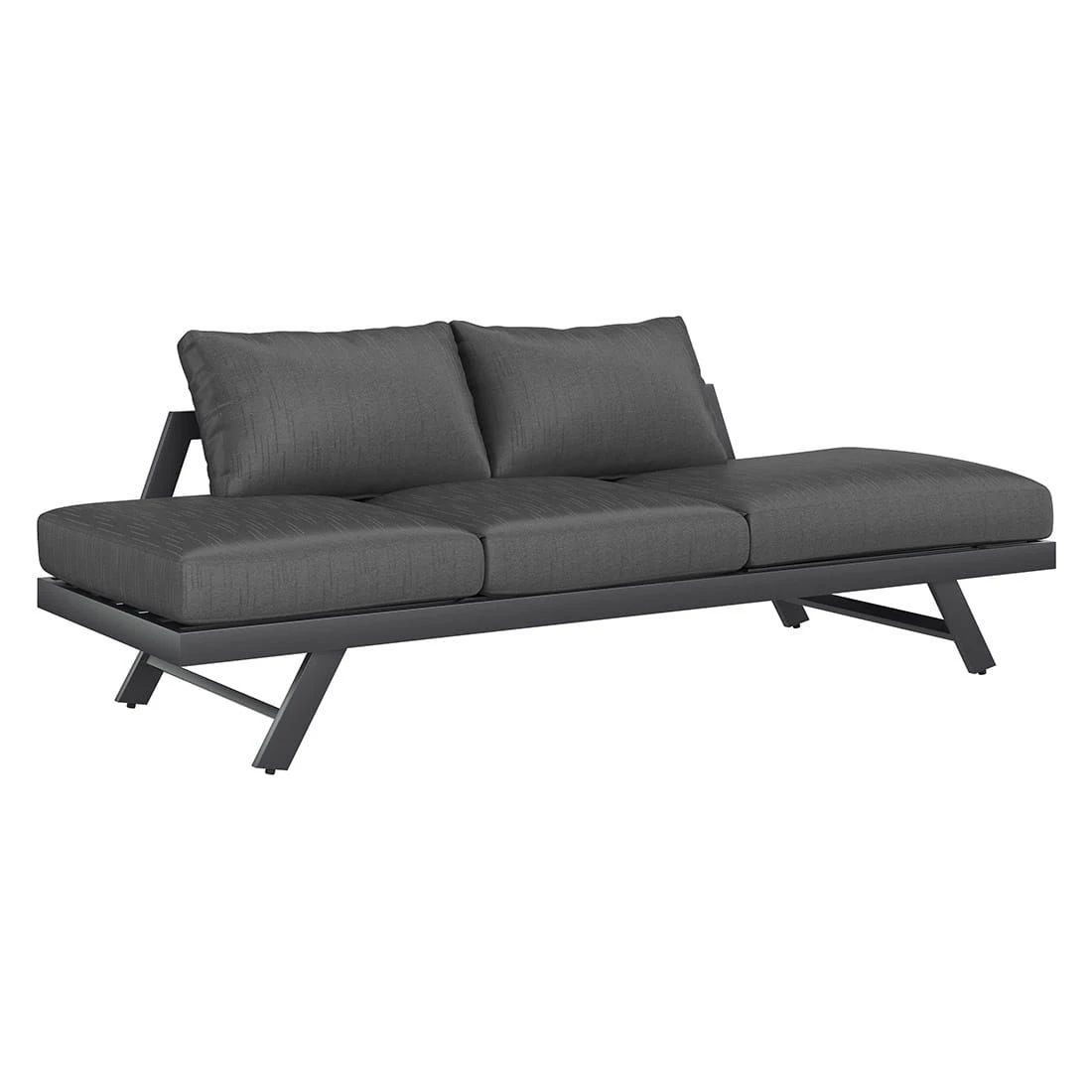 OUTLIV. Atlanta Gartensofa Aluminium/ Olefin Anthrazit/Grau OUTLIV. Atlanta Gartensofa Aluminium/ Olefin Anthrazit/Grau -Outliv outliv atlanta loungeliege aluminium olefin anthrazit grau 1246204 2
