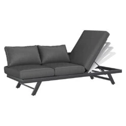 OUTLIV. Atlanta Gartensofa Aluminium/ Olefin Anthrazit/Grau 3 OUTLIV. Atlanta Gartensofa Aluminium/ Olefin Anthrazit/Grau -Outliv outliv atlanta loungeliege aluminium olefin anthrazit grau 1246204 4