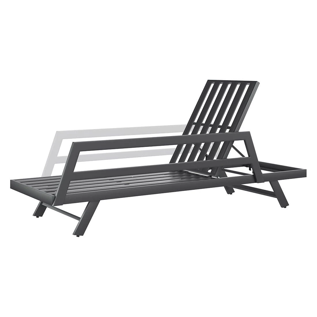 OUTLIV. Atlanta Gartensofa Aluminium/ Olefin Anthrazit/Grau OUTLIV. Atlanta Gartensofa Aluminium/ Olefin Anthrazit/Grau -Outliv outliv atlanta loungeliege aluminium olefin anthrazit grau 1246204 5