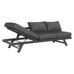 OUTLIV. Atlanta Gartensofa Aluminium/ Olefin Anthrazit/Grau 5 OUTLIV. Atlanta Gartensofa Aluminium/ Olefin Anthrazit/Grau -Outliv outliv atlanta loungeliege aluminium olefin anthrazit grau 1246204 6