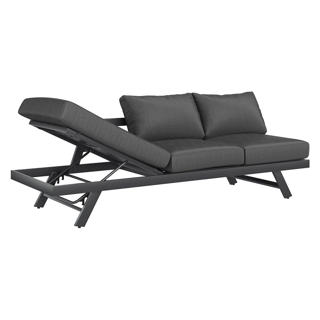 OUTLIV. Atlanta Gartensofa Aluminium/ Olefin Anthrazit/Grau OUTLIV. Atlanta Gartensofa Aluminium/ Olefin Anthrazit/Grau -Outliv outliv atlanta loungeliege aluminium olefin anthrazit grau 1246204 6