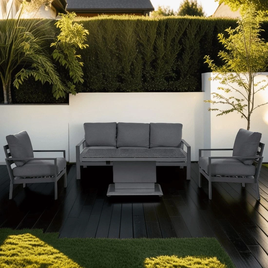 OUTLIV. Atlanta Loungeset 4-tlg. Aluminium/Polyester Anthrazit/Grau OUTLIV. Atlanta Loungeset 4-tlg. Aluminium/Polyester Anthrazit/Grau -Outliv outliv atlanta loungeset 4 tlg aluminium polyester 1486224 1