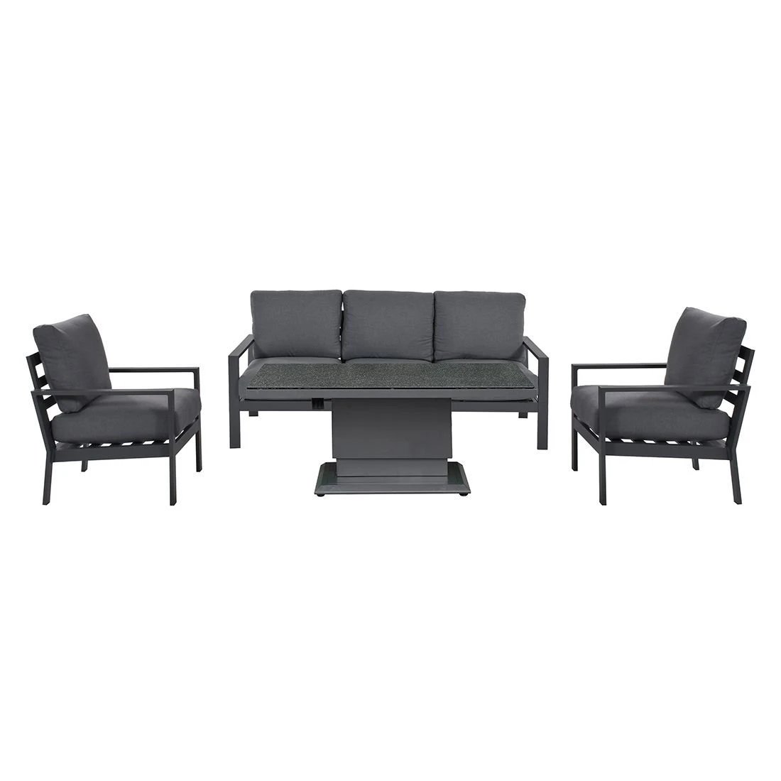 OUTLIV. Atlanta Loungeset 4-tlg. Aluminium/Polyester Anthrazit/Grau OUTLIV. Atlanta Loungeset 4-tlg. Aluminium/Polyester Anthrazit/Grau -Outliv outliv atlanta loungeset 4 tlg aluminium polyester 1486224 2