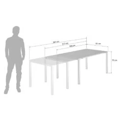 OUTLIV. Ausziehtisch 160/217/267x92cm Edelstahl/Glaskeramik Dark Grey 8 OUTLIV. Ausziehtisch 160/217/267x92cm Edelstahl/Glaskeramik Dark Grey -Outliv outliv ausziehtisch 160x220 280x100cm edelstahl keramik dark grey 994601 8