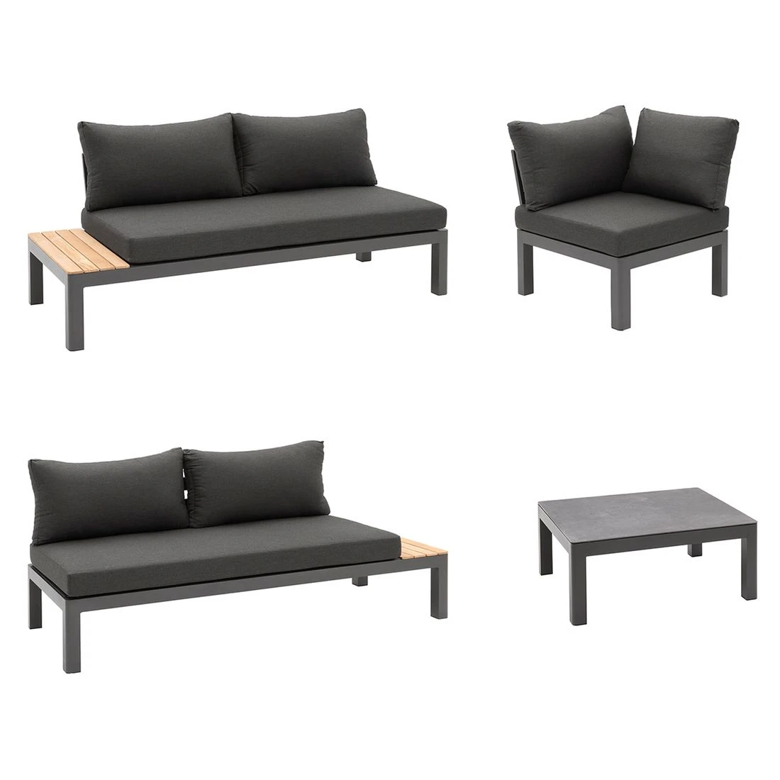 OUTLIV. Ben Loungeecke 4-tlg. Aluminium/Sunbrella Anthrazit OUTLIV. Ben Loungeecke 4-tlg. Aluminium/Sunbrella Anthrazit -Outliv outliv ben loungeset 4 tlg aluminium polster 1379172 3