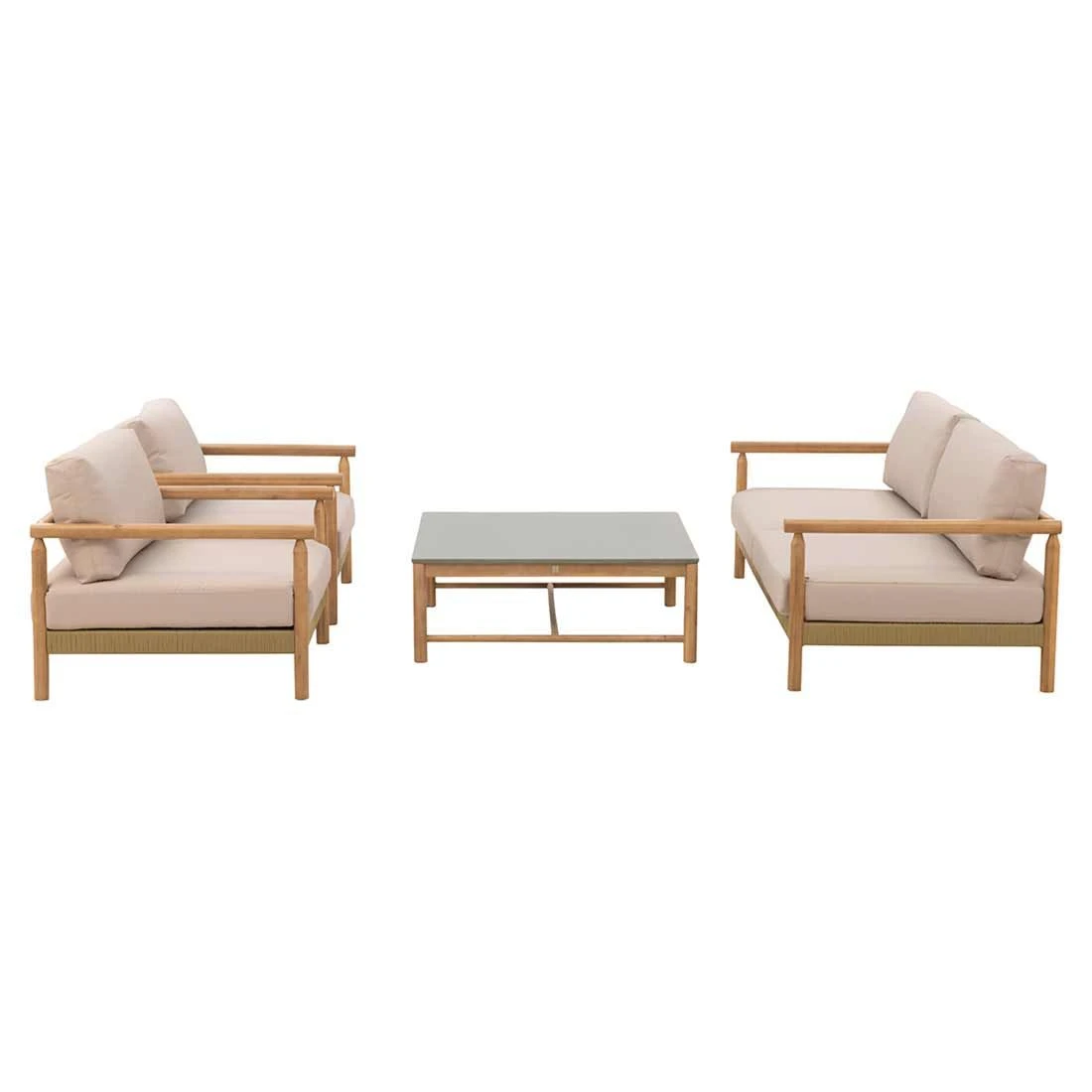 OUTLIV. Berga Loungeset 4-tlg. Rope/Akazie Taupe OUTLIV. Berga Loungeset 4-tlg. Rope/Akazie Taupe -Outliv outliv bergen lounge set rope taupe akazie teak look 1267500 4