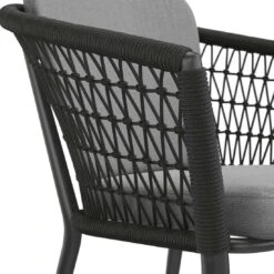 OUTLIV. Bormio Gartensessel Aluminium/Rope Inkl. Kissen Schwarz/Dunkelgrau -Outliv outliv bormio diningsessel aluminium rope inkl kissen 1337273 9