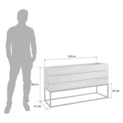 OUTLIV. Flora Pflanztopf 120x41x40cm Schwarz/Wildeiche -Outliv outliv by detlef steves flora pflanzgefaess 120x41x40cm 1355632 7