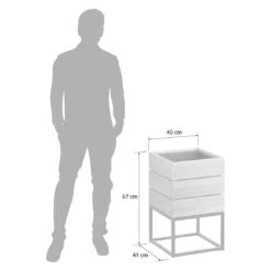 OUTLIV. Flora Pflanztopf 40x41x67cm Schwarz/Wildeiche -Outliv outliv by detlef steves flora pflanztopf 40x41x67cm 1354125 6