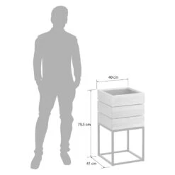 OUTLIV. Flora Pflanztopf 40x41x79,5cm Schwarz/Wildeiche -Outliv outliv by detlef steves flora pflanztopf 40x41x79 5cm 1354147 6