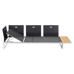 OUTLIV. Capri Gartensofa Schwarz 3 OUTLIV. Capri Gartensofa Schwarz -Outliv outliv capri 3 sitzersofa edelstahl teak inklusive kissen schwarz 1168940 4