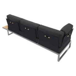 OUTLIV. Capri Gartensofa Schwarz 4 OUTLIV. Capri Gartensofa Schwarz -Outliv outliv capri 3 sitzersofa edelstahl teak inklusive kissen schwarz 1168940 5