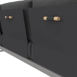 OUTLIV. Capri Gartensofa Schwarz 8 OUTLIV. Capri Gartensofa Schwarz -Outliv outliv capri 3 sitzersofa edelstahl teak inklusive kissen schwarz 1168940 9