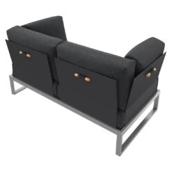 OUTLIV. Capri Loungebank Edelstahl/Polyester Schwarz 5 OUTLIV. Capri Loungebank Edelstahl/Polyester Schwarz -Outliv outliv capri loungebank edelstahl inkl kissen 6