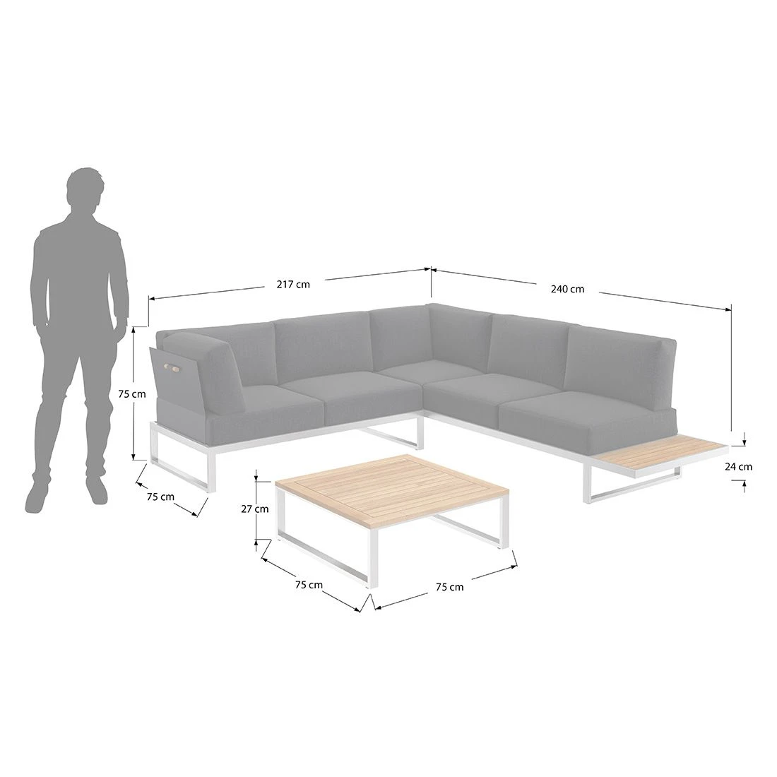 OUTLIV. Capri Ecklounge 3tlg Edelstahl/Teak Schwarz OUTLIV. Capri Ecklounge 3tlg Edelstahl/Teak Schwarz -Outliv outliv capri loungegruppe 3tlg edelstahl teak schwarz 1182393 11