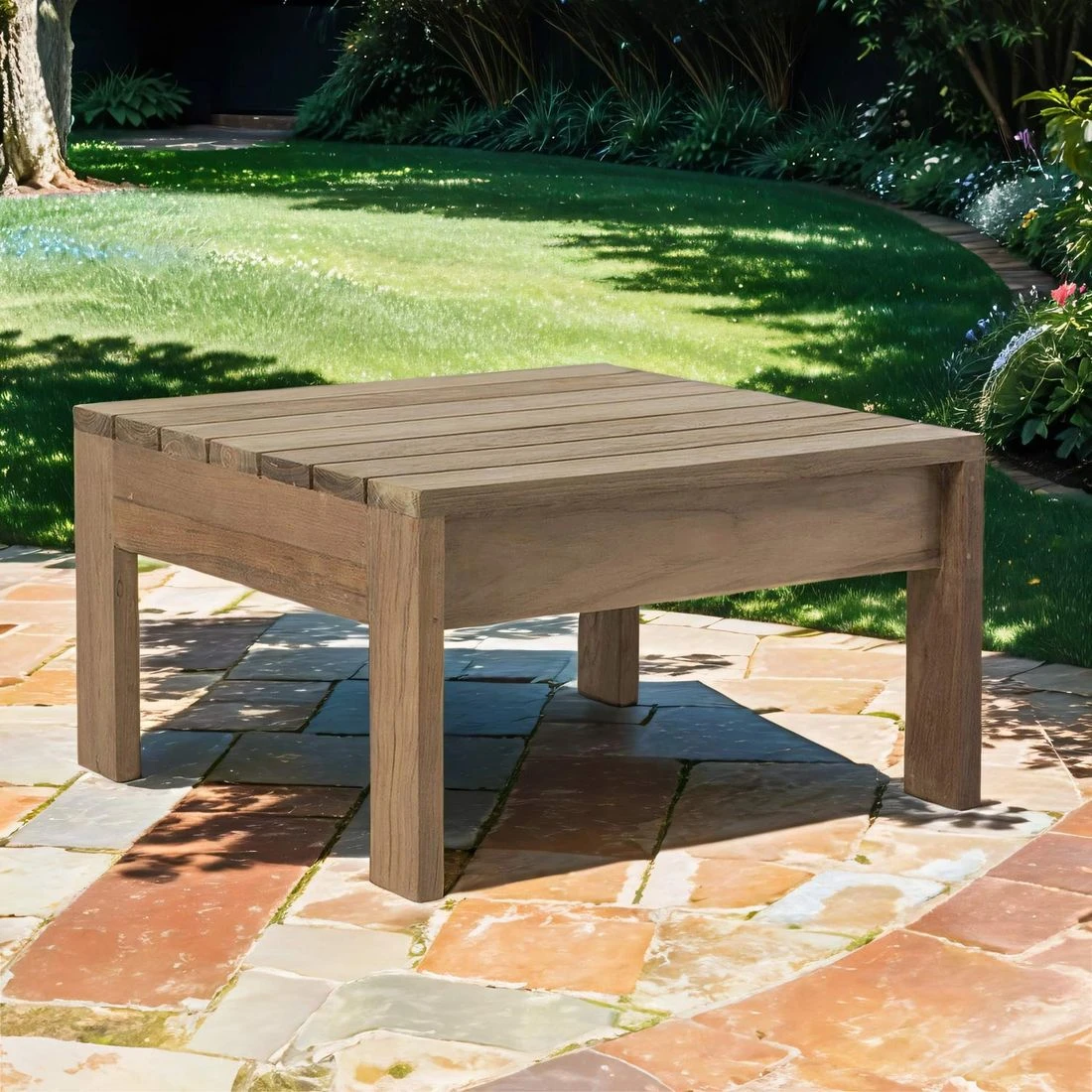 OUTLIV. Castello Loungetisch Teakholz Natur OUTLIV. Castello Loungetisch Teakholz Natur -Outliv outliv castello loungetisch 70x70cm teak teak recycelt 1085395 1