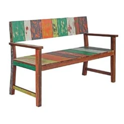 OUTLIV. Catania Gartenbank 126cm Schiffsholz Eco-Teak Mehrfarbig