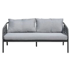 OUTLIV. Charleston Loungeset Aluminium/Olefin/Rope Anthrazit/Hellgrau -Outliv outliv charleston loungeset 5 tlg aluminium rope 1422006 4