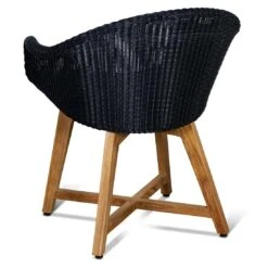 OUTLIV. Clovelly Gartensessel Teak/Geflecht Natur/Schwarz -Outliv outliv clovelly diningsessel teak recycelt geflecht 1346480 4