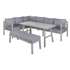 OUTLIV. Dininglounge 4-tlg. Stahl/Olefin Taupe/Grau 2 OUTLIV. Dininglounge 4-tlg. Stahl/Olefin Taupe/Grau -Outliv outliv dininglounge 4 tlg aluminium olefin 1429541 3