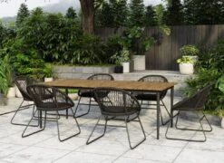 OUTLIV. Edson Gartensessel Aluminium/Rope Inkl. Kissen Charcoal -Outliv outliv edson diningsessel aluminium rope inkl kissen 1347250 7