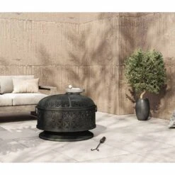 OUTLIV. Feuerkorb Ø80x50cm Stahl Schwarz 7 OUTLIV. Feuerkorb Ø80x50cm Stahl Schwarz -Outliv outliv feuerkorb durchm80x50cm stahl 1422248 8