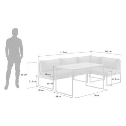 OUTLIV. Floris Dininglounge 3-tlg. Stahl/Akazie Schwarz/Grau -Outliv outliv floris dininglounge 3 tlg stahl akazie schwarz grau 1241353 11