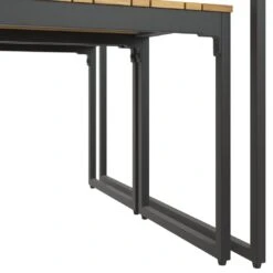 OUTLIV. Floris Gartenmöbel-Set 3-tlg. Mit Tisch 210x78cm Schwarz 7 OUTLIV. Floris Gartenmöbel-Set 3-tlg. Mit Tisch 210x78cm Schwarz -Outliv outliv floris diningset 210cm 3 teilig stahl akazie schwarz 1239813 8