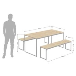 OUTLIV. Floris Gartenmöbel-Set 3-tlg. Mit Tisch 160x78cm Schwarz 9 OUTLIV. Floris Gartenmöbel-Set 3-tlg. Mit Tisch 160x78cm Schwarz -Outliv outliv floris diningset 3 teilig stahl akazie schwarz 1083635 10