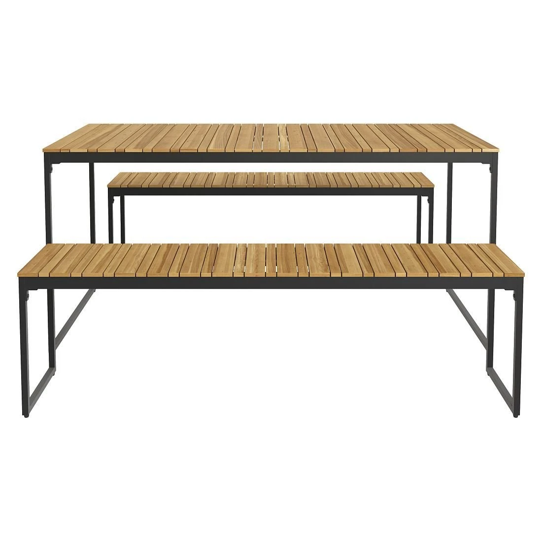 OUTLIV. Floris Gartenmöbel-Set 3-tlg. mit Tisch 160x78cm Schwarz OUTLIV. Floris Gartenmöbel-Set 3-tlg. Mit Tisch 160x78cm Schwarz -Outliv outliv floris diningset 3 teilig stahl akazie schwarz 1083635 5