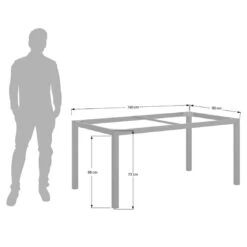 OUTLIV. Gartentisch 160x90cm Aluminium/Teak Anthrazit/Teak 7 OUTLIV. Gartentisch 160x90cm Aluminium/Teak Anthrazit/Teak -Outliv outliv gartentisch 160x90cm aluminium teak anthrazit teak 1261472 8