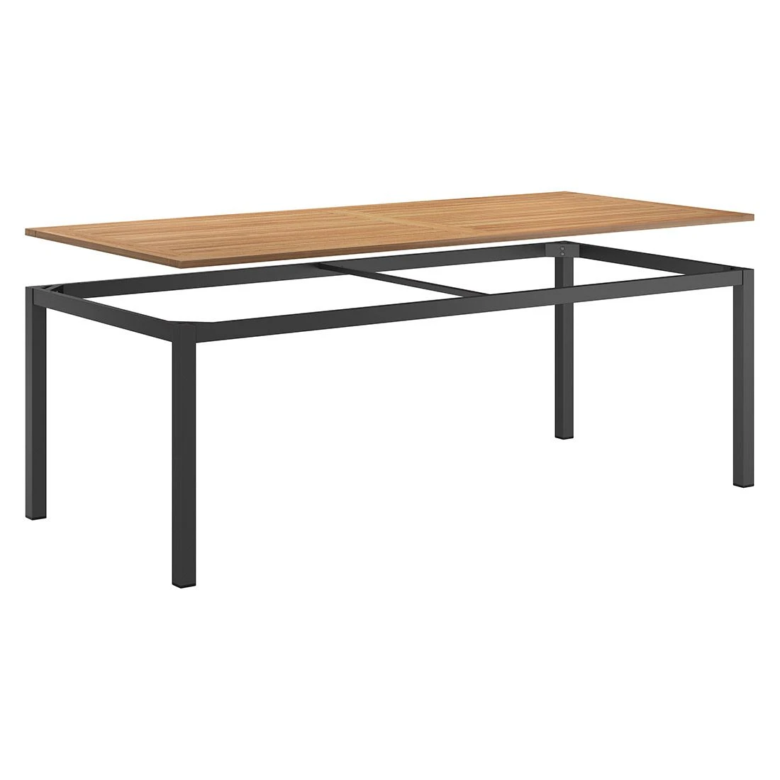 OUTLIV. Gartentisch 220x100 cm Alumininum/Teak Anthrazit/Natur OUTLIV. Gartentisch 220x100 Cm Alumininum/Teak Anthrazit/Natur -Outliv outliv gartentisch 220x100 cm alumininum teak 1446503 5