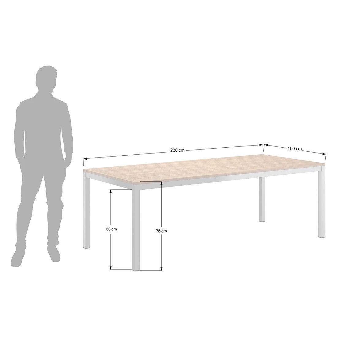 OUTLIV. Gartentisch 220x100 cm Edelstahl/Teak Silber/Natur OUTLIV. Gartentisch 220x100 Cm Edelstahl/Teak Silber/Natur -Outliv outliv gartentisch 220x100 cm edelstahl teak 1446481 6