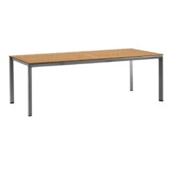 OUTLIV. Gartentisch 220x100cm Aluminium/Teak Eisengrau/Natur