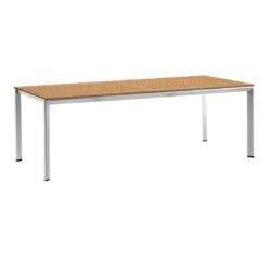 OUTLIV. Gartentisch 220x100cm Aluminium/Teak Graphit/Natur