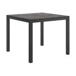 OUTLIV. Gartentisch 90x90 Cm Aluminium/Keramik-Glas Anthrazit/Dark Grey