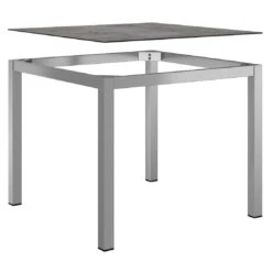 OUTLIV. Gartentisch 90x90cm Edelstahl/Glas-Keramikoptik Edelstahl/Dark Grey 2 OUTLIV. Gartentisch 90x90cm Edelstahl/Glas-Keramikoptik Edelstahl/Dark Grey -Outliv outliv gartentisch 90x90cm edelstahl keramik silber dunkelgrau 1234236 3