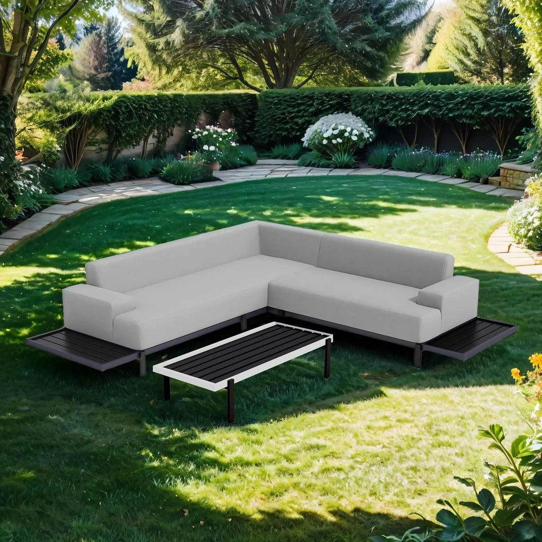 OUTLIV. by Detlef Steves Glamour Ecklounge 3-tlg. Aluminium/Sunbrella Schwarz/Flanelle OUTLIV. By Detlef Steves Glamour Ecklounge 3-tlg. Aluminium/Sunbrella Schwarz/Flanelle -Outliv outliv glamour loungeecke 3 tlg aluminium sunbrella 1379865 1