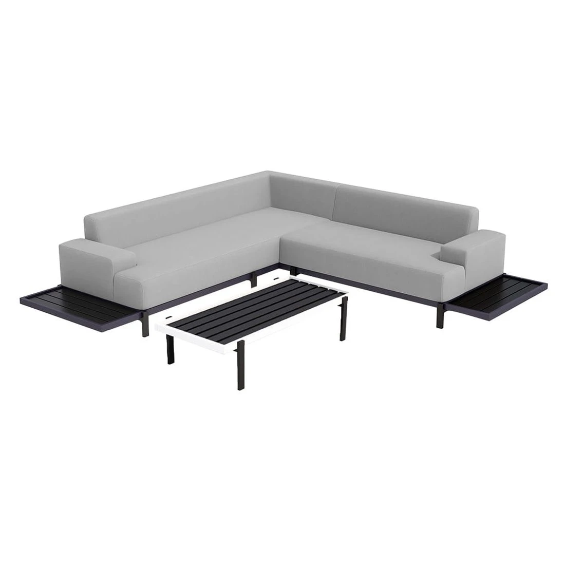 OUTLIV. by Detlef Steves Glamour Ecklounge 3-tlg. Aluminium/Sunbrella Schwarz/Flanelle OUTLIV. By Detlef Steves Glamour Ecklounge 3-tlg. Aluminium/Sunbrella Schwarz/Flanelle -Outliv outliv glamour loungeecke 3 tlg aluminium sunbrella 1379865 2