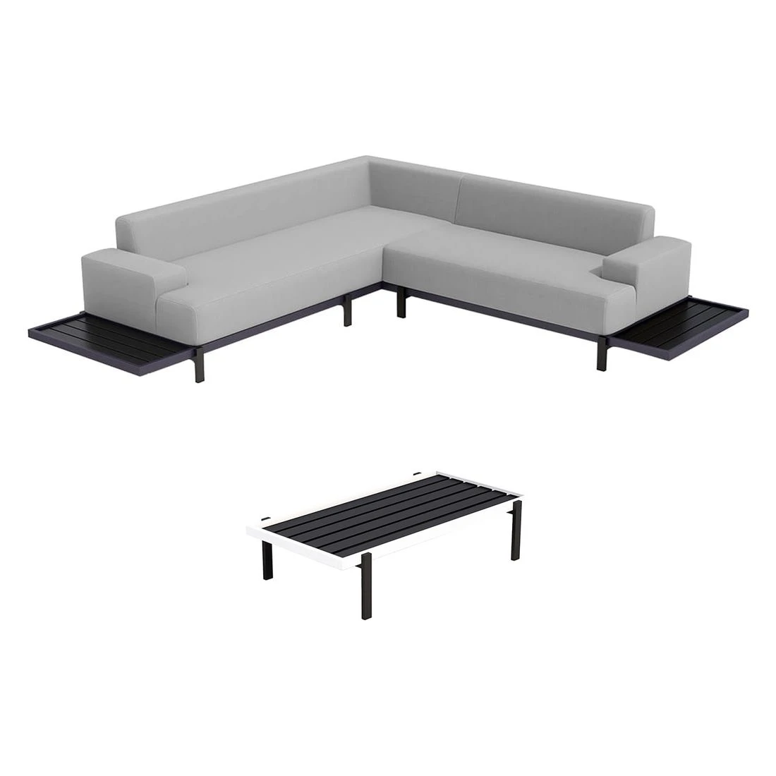 OUTLIV. by Detlef Steves Glamour Ecklounge 3-tlg. Aluminium/Sunbrella Schwarz/Flanelle OUTLIV. By Detlef Steves Glamour Ecklounge 3-tlg. Aluminium/Sunbrella Schwarz/Flanelle -Outliv outliv glamour loungeecke 3 tlg aluminium sunbrella 1379865 3