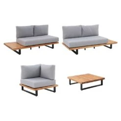 OUTLIV. Haven Ecklounge 3-tlg. Aluminium/Akazie Anthrazit/Natur Anthrazit/Natur 2 OUTLIV. Haven Ecklounge 3-tlg. Aluminium/Akazie Anthrazit/Natur Anthrazit/Natur -Outliv outliv haven loungeecke 3 tlg aluminium akazie anthrazit natur 1434304 3